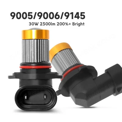 For Infiniti FX35 2003 - 2005 9006 LED Fog Light Bulbs 3000K Cool Yellow Bright - Image 1 of 4