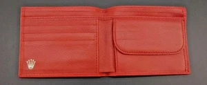 Portafogli Rolex originale,Pelle Rosso Bordeaux-Rolex Wallet,RedBordeaux Leather - Picture 1 of 6