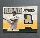 2005 Leaf Game Worn Used Road Jersey Patch 3-Color Swatch /50 Miguel Tejada RJ11