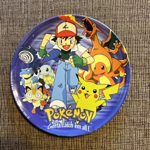 Vintage 1998 Pokemon 8" Plate Gotta Catch 'Em All - Ash - Pikachu - Charizard - Picture 1 of 6