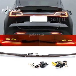 LED DRL Rear Door Driving Lights Turn Braking Lights For 2020-2023 Tesla Model Y - Picture 1 of 12