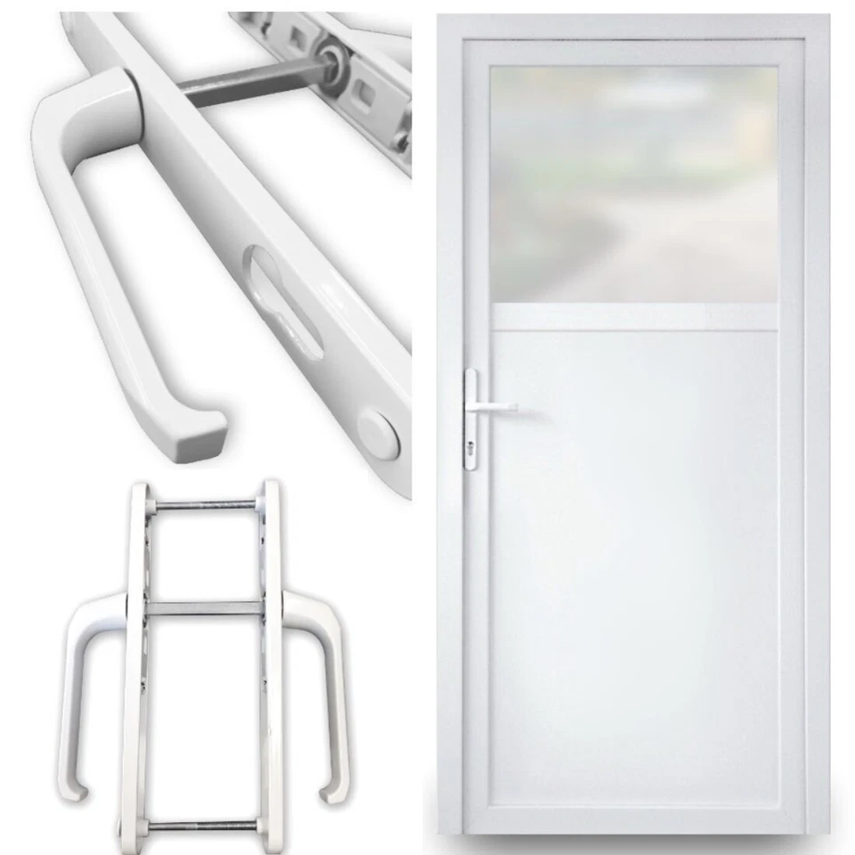 Nebeneingangstür Nebentür Tür Türe Glastür Milchglas Tür inkl. Drückergarnitur - Bild 1 von 1