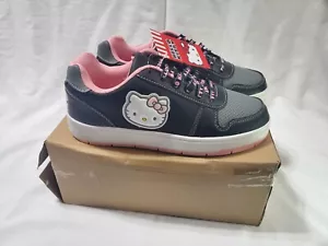 HELLO KITTY by Sanrio Women's Black and Pink Casual Sneaker Shoe Size 8 - NWT! - Picture 1 of 6