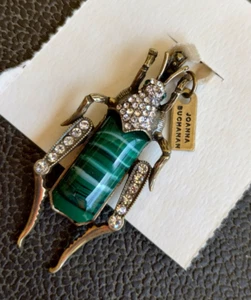 Joanna Buchanan Schmuck Insekt Heuschrecke grün Anhänger Weihnachtsschmuck neu - Bild 1 von 5