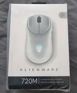 New Alienware Tri-Mode Wireless & Bluetooth Gaming Mouse - AW720M Lunar Light - Picture 1 of 3