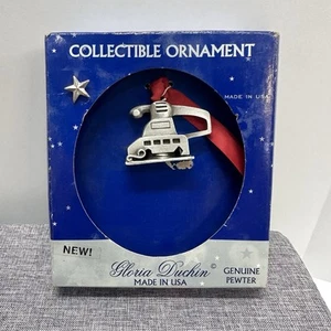 Vintage Gloria Duchin Pewter Belt Sander Christmas Ornament NOS - Picture 1 of 4