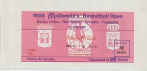 Entrada Baloncesto Boston Real Madrid Palacio Deportes año 1988 (HF-516) - Picture 1 of 1