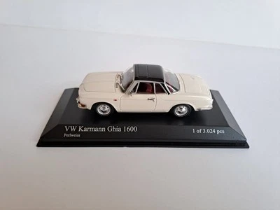 MiniChamps 1:43 430 050220 VW KARMAN GHIA 1600  White  - Immagine 1 di 4