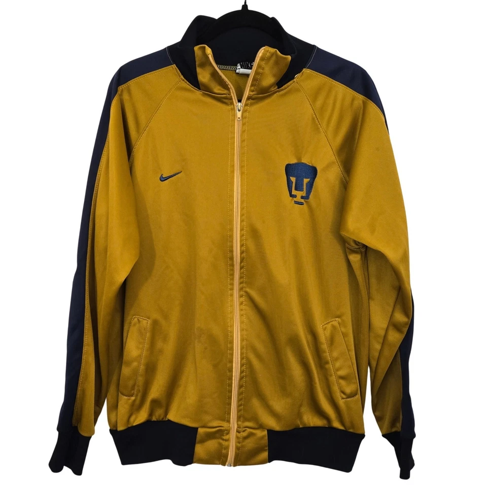 Chaqueta de Pista NIKE PUMAS UNAM XL Para Hombre Dorada Azul Marino Hecha en México Fútbol Foto 1 de 4