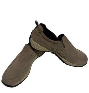 Zapatos sin cordones L.L.Bean de gamuza para hombre talla 101/2 medianos topo informales cómodos - Imagen 1 de 9