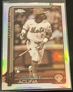 2025 Topps Chrome Luisangel Acuna #56 Sepia Refractor Parallel Rookie RC Mets - Picture 1 of 4