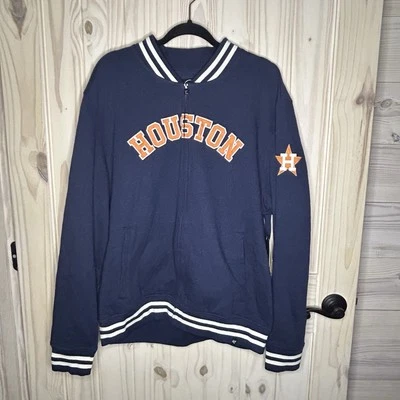 NWT Houston Astros '47 Navy Full Zip Track Jacket Size XL - Imagem 1 de 4