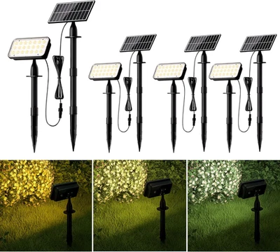 JACKYLED Solar Spot Lights Outdoor, 84-LED Solar Spotlights with 16.4ft Cord, 5 - Image 1 of 4
