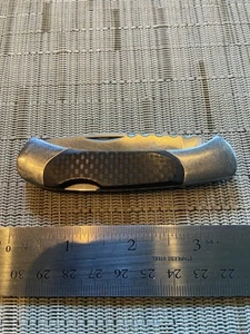 Montana Artisan Metal & Ceramic Design Folding Pocket Knife - Picture 1 of 6