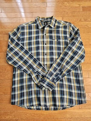 Mens VOLCOM L/S Flannel Button Shirt Donner Classic Fit Multicolor Plaid Large  - Image 1 of 4