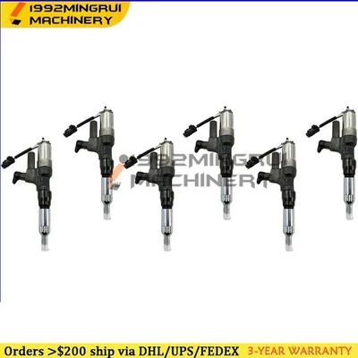 6X Fuel Injector 095000-0176 2391-01034 For Hino Diesel Engine J08C J05C - Image 1 of 4