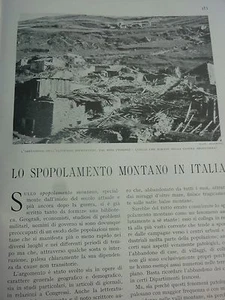 *VECCHIO ARTICOLO : SPOPOLAMENTO MONTANO IN ITALIA 1932 - Imagen 1 de 1