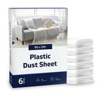 Polythene Plastic Dust Sheets for Decorating 12x9ft Furniture Floor & DIY 2/4/6