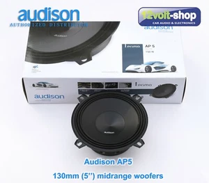 Audison AP5 130mm (5’’) midrange woofers; 50W Rms; 4Ω; a pair (2pieces) - Picture 1 of 7