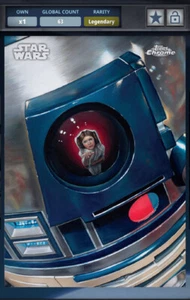 Topps Star Wars Card Trader Legendary Reflections R2-D2 and Princess Leia 63cc - Picture 1 of 1