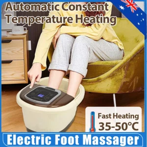 Electric Foot Massager 10L Bubble Foot Bath Spa Foot Tub Roller Heat Soak Bath - Picture 1 of 14