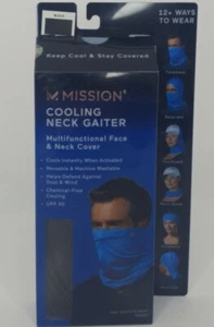 Mission Adulto Ghetta Collo Raffreddante Multifunzione Copri Viso/Collo, Maschera, Nero - Foto 1 di 6