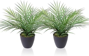 CROSOFMI Kunstpflanze 35 cm Mini Künstliche Pflanze Areca Palme Kunstpflanzen im - Bild 1 von 9