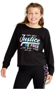 Justice Girl's Raglan Tee Shirt Top Szs X Large, Large, and Medium NEW With Tag - Picture 1 of 8