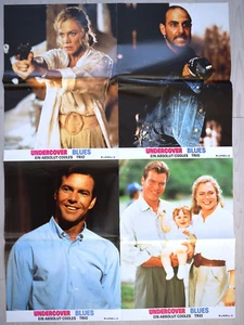 E392 4x A3-Aushangfotos UNDERCOVER BLUES Kathleen Turner Dennis Quaid - Picture 1 of 3