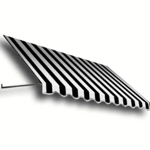 Awntech Fixed Awning 31"Hx40.5"Wx24"D Retro Window/Entry Aluminum Black/White - Picture 1 of 1