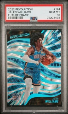 2022 Revolution  Jalen Williams (RC) Future Frame #124. 12/60. PSA 10. Pop 4 - Image 1 of 3