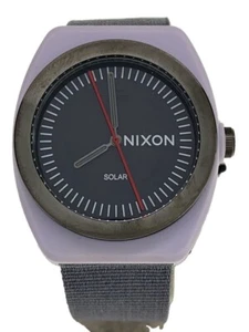 Reloj NIXON Solar Hombre Esfera Negra Analógico Nylon Banda Cara Redonda De Japón - Imagen 1 de 6