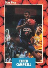 1990-91 #35 Elden Campbell Star Pics Clemson Tigers