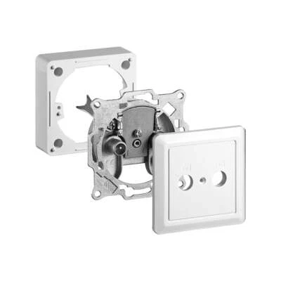 Goobay Complete Set: 2-hole Antenna Stub/End Socket for SAT/Cable TV and DVB-T - image 1 of 3