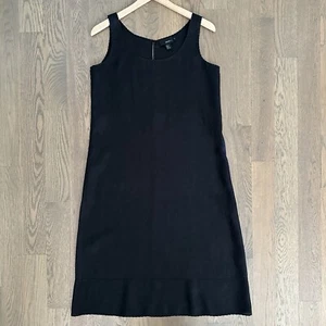 DKNY Pure 100% Linen Sleeveless Scoop Neck Shift Dress in Black Size Medium - Picture 1 of 8
