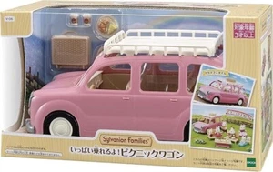 Calico Critters PINK PICNIC WAGON V-06 EPOCH Japan Sylvanian Families - Picture 1 of 4