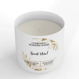 Candle Labels Sticker - Personalised Printed Stickers - Kraft - Carterville - Picture 1 of 11