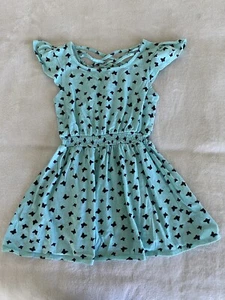 Circo Girls Mint Green w/ Butterflies Elastic Waist Cotton Dress SZ M - Picture 1 of 6