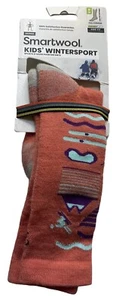 SmartWool Kid’s Wintersport Wild Salmón Full Cushion OTC Socks Youth Sz Medium - Picture 1 of 4