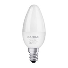 Sansai LED Screw Light Bulb C37 5W E14 Candle Warm White 3000K Home/Office 425lm