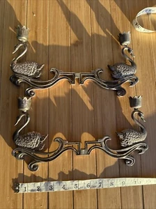 Vtg 4 Arm Swan Godinger Candle Bowl Holder Centerpiece Silver Tone Candelabra - Picture 1 of 9