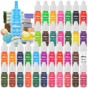 Bath Bomb Soap Dye - 36 Colors, Skin-Safe Liquid Colorant for DIY Crafting - Picture 1 of 7