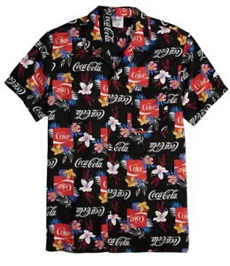 Nuova con etichette - Camicia da campeggio uomo Coca-Cola Tropical abbottonata TAGLIA MEDIA - Foto 1 di 3