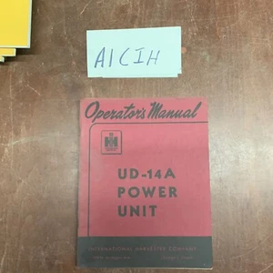 IH International UD-14A Power Unit Operator's Manual Original NOS - Picture 1 of 9
