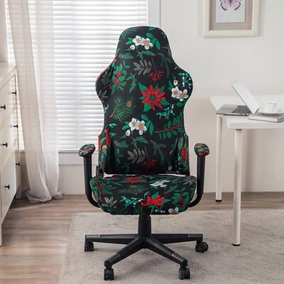 Funda para Silla Gaming, Funda para Silla de Oficina Estampada Elástica con Protectores de Apoyabrazos Foto 1 de 4