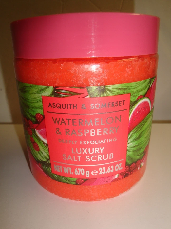 New Asquith & Somerset Body Salt Scrub 23.63 oz Jar  - Watermelon & Raspberry - Image 1 of 1