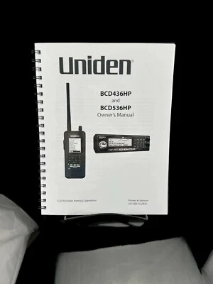 Uniden BCD436HP BCD536HP Instructions Operating Manual User Guide COIL BOUND - Image 1 of 4
