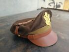 WW2 US Army Aircorps Military Officers Pilots  Visor Crusher Hat Cap