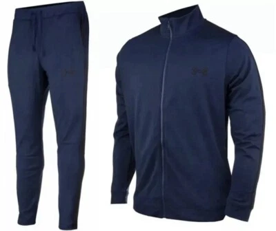 Under Armour Men's Size XL Knit Track Suit 2-PC Navy Black 1357139 408 - Image 1 of 4