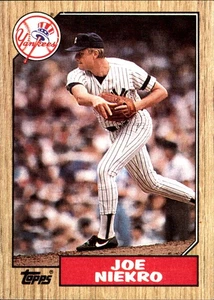 Joe Niekro 1987 Topps #344 New York Yankees SPEDIZIONE GRATUITA AutographDen - Foto 1 di 2